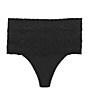 Color:Black - Image 1 - Bliss Perfection Lace Trim Thong 3-Pack