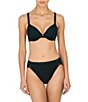 Color:Black - Image 3 - Pure Luxe Seamless Full-Busted Underwire U-Back Contour T-Shirt Bra