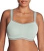 Color:Morning Dew/Smokey - Image 1 - Yogi Seamless Convertible U-Back to Racerback Full-Busted Contour Underwire Sports Bra