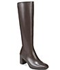 Color:Oxford Brown - Image 1 - Axel 2 Weatherproof Leather Block Heel Tall Boots