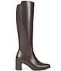 Color:Oxford Brown - Image 2 - Axel 2 Weatherproof Leather Block Heel Tall Boots