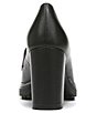 Color:Black - Image 3 - Callie Leather Chain Detail Lug Sole Moc Loafer Pumps