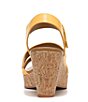 Color:Daffodil - Image 3 - Cynthia Leather Causal Platform Wedge Sandals