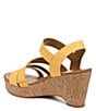 Color:Daffodil - Image 4 - Cynthia Leather Causal Platform Wedge Sandals