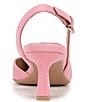 Color:Flamingo Pink - Image 3 - Dalary Suede Slingback Dress Pumps
