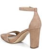 Color:Gingersnap Suede - Image 4 - Joy Ankle Strap Suede Square Toe Dress Sandals