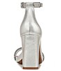 Color:Silver - Image 3 - Joy-Sparkle Ankle Strap Metallic Rhinestone Block Heel Dress Sandals