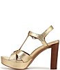 Color:Dark Gold - Image 5 - Marnie Leather Ankle Strap Platform Dress Sandals