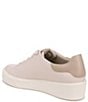 Color:Linen Rose Warm Fawn Beige - Image 4 - Morrison Leather Logo Platform Sneakers