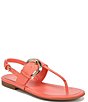 Color:Apricot Blush - Image 1 - Taylor Leather Slingback Buckle T-Strap Casual Sandals