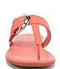 Color:Apricot Blush - Image 6 - Taylor Leather Slingback Buckle T-Strap Casual Sandals