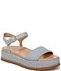 Color:Light Blue - Image 1 - Zane Denim Ankle Strap Platform Sandals