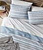 Color:Grey/Blue - Image 3 - Jettison White Anchor Reversible Blue Striped Quilt Mini Set
