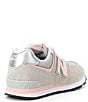 Color:Rain Cloud/Pink Haze - Image 2 - Girls' 574 Lifestyle Sneakers (Youth)