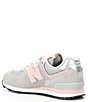 Color:Rain Cloud/Pink Haze - Image 3 - Girls' 574 Lifestyle Sneakers (Youth)