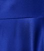 Color:Royal - Image 4 - Satin Cowl Neck Corset Front Slit Long Dress