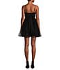 Color:Black - Image 2 - Sweetheart Neck Front Knot Cut-Out Fit & Flare Dress