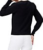 Color:Black Onyx - Image 2 - Femme Slub V-Neck Long Sleeve Pleat Detail Sweater