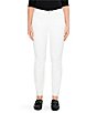 Color:Paper White - Image 5 - Mid Rise Ankle Straight Jeans