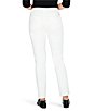Color:Paper White - Image 6 - Mid Rise Ankle Straight Jeans