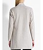 Color:Beechwood - Image 2 - Stretch Ponte Knit Long Sleeve Pocketed Lounge Around Draped Front Jacket