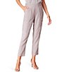 Color:French Linen - Image 1 - Woven Mid Rise Single Pleat Tapered Leg Cargo Pants
