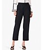 Color:Black Onyx - Image 1 - Woven Mid Rise Single Pleat Tapered Leg Cargo Pants