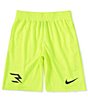 Color:Volt - Image 1 - Nike 3BRAND By Russell Wilson Big Boys 8-20 Badge Mesh Shorts