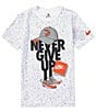 Color:White - Image 1 - Nike 3BRAND by Russell Wilson Big Boys 8-20 Short Sleeve Never Give Up Capmando T-Shirt