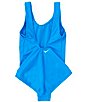 Color:Photo Blue - Image 2 - Big Girls 7-16 U-Back One Piece Swimsuit