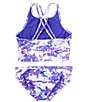 Color:Lilac bloom - Image 2 - Big Girls 7-16 Crossback Design Midkini Swimsuit Set