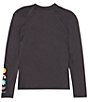 Color:New Black - Image 2 - Big Girls 7-16 Long Sleeve Charms Rashguard T-Shirt