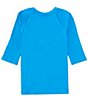 Color:Photo Blue - Image 2 - Big Girls 7-16 Short Sleeve Hydrogen Rashgaurd Top
