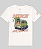 Color:Sail - Image 1 - Little Boys 2T-7 Short Sleeve Airdown Graphic T-Shirt