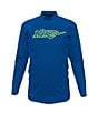 Color:Blue - Image 1 - Little Boys 4-7 Long Sleeve Logo Rashguard T-Shirt
