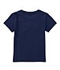 Color:Midnight Navy - Image 2 - Little Girls 2T-6X Meta-Morph Ringlet Graphic Short Sleeve T-Shirt
