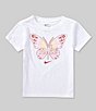 Color:White - Image 1 - Little Girls 2T-6X Meta-Morph Ringlet Graphic Short Sleeve T-Shirt