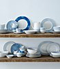 Color:Blue - Image 3 - Blue Hammock Round Porcelain Vegetable Bowl