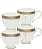 Color:Gold - Image 1 - Brilliance Bone China Teacups, Set of 4