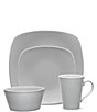 Color:Grey - Image 1 - Colorscapes Grey-on-Grey Swirl 4-Piece square Place Setting