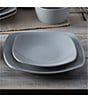 Color:Grey - Image 3 - Colorscapes Grey-on-Grey Swirl 4-Piece square Place Setting