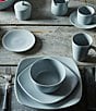 Color:Grey - Image 6 - Colorscapes Grey-on-Grey Swirl 4-Piece square Place Setting