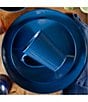 Color:Navy - Image 3 - Colorscapes Navy-on-Navy Swirl 4-Piece Coupe Place Setting
