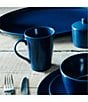 Color:Navy - Image 5 - Colorscapes Navy-on-Navy Swirl 4-Piece Coupe Place Setting