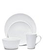 Color:White - Image 1 - Colorscapes White-on-White Dune 4-Piece Coupe Place Setting