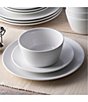 Color:White - Image 2 - Colorscapes White-on-White Dune 4-Piece Coupe Place Setting