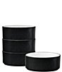 Color:Black - Image 1 - ColorTex Stone Collection Stax Cereal Bowls, Set of 4