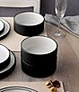 Color:Black - Image 2 - ColorTex Stone Collection Stax Cereal Bowls, Set of 4