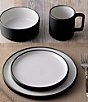 Color:Black - Image 4 - ColorTex Stone Collection Stax Dinner Plates, Set of 4