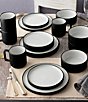 Color:Black - Image 5 - ColorTex Stone Collection Stax Dinner Plates, Set of 4